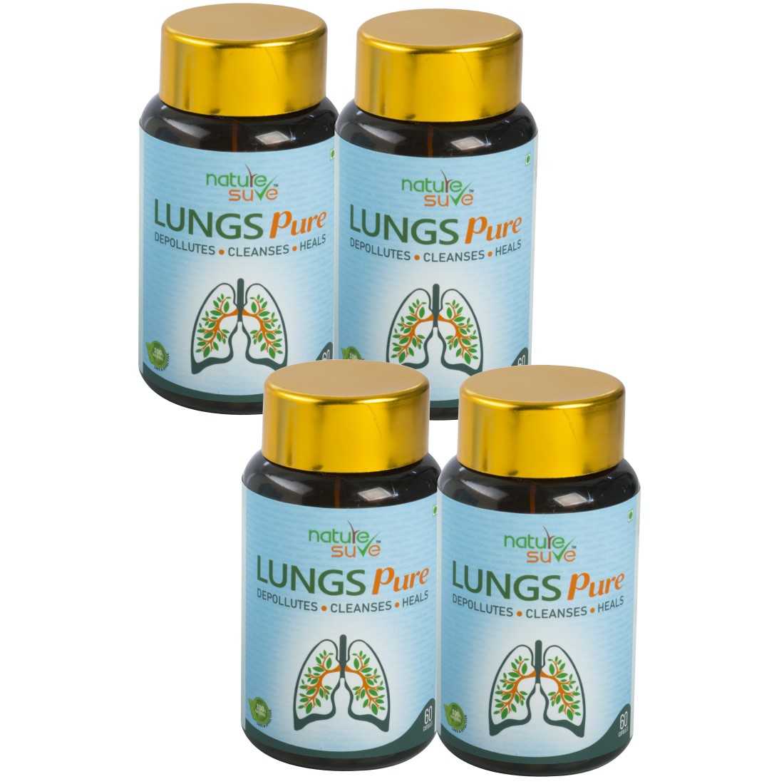 Nature Sure™ Lungs Pure Capsules – Protection Against Pollution, Smoke & Respiratory Toxins
