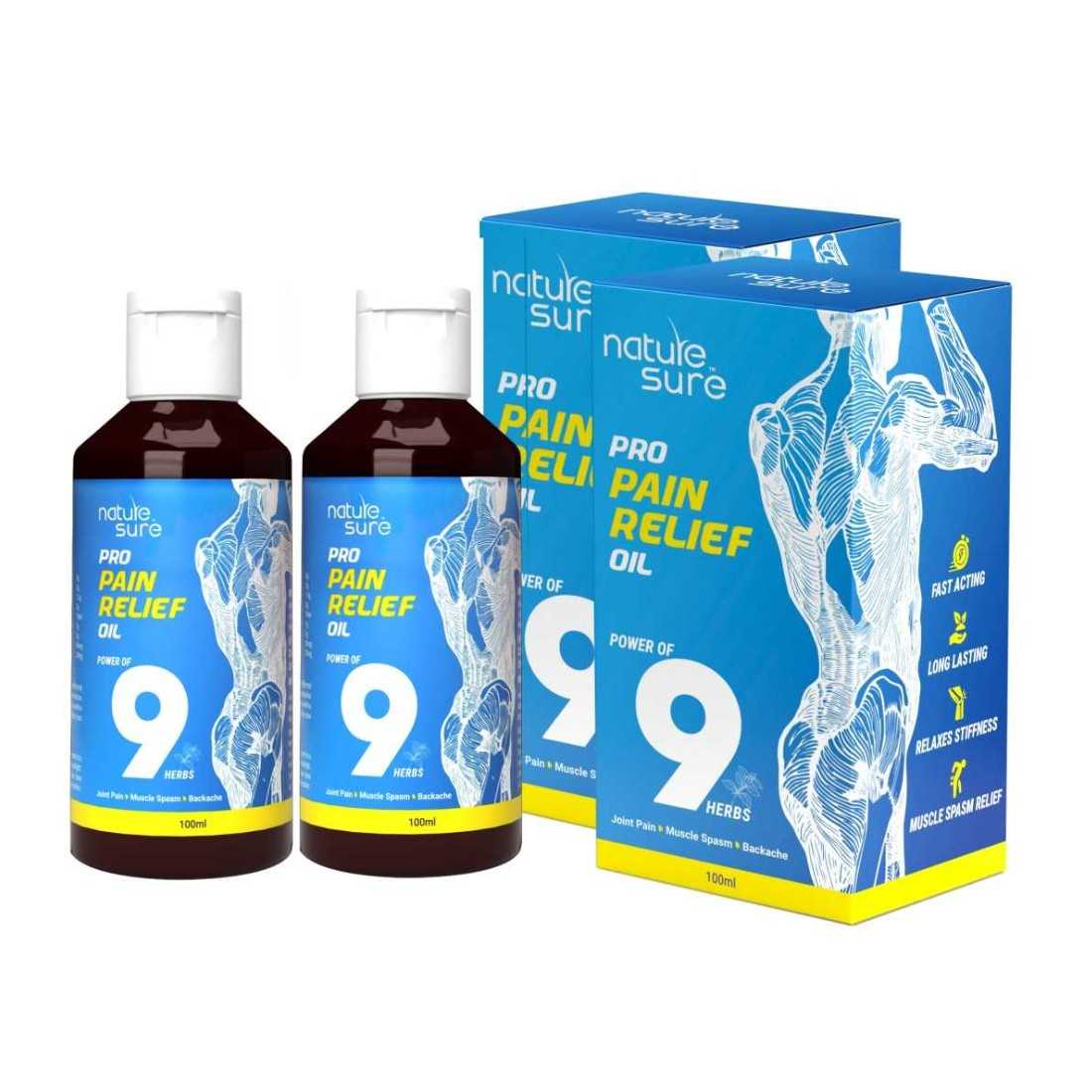 Nature Sure Pro Pain Relief Oil Ayurvedic Formula for Joint Pain, Muscle Spasm and Backache - 100ml