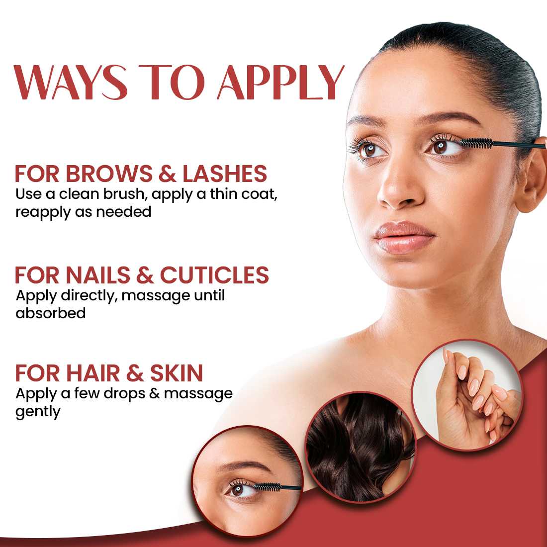 Nature Sure Castor Oil Arandi Tel for Brows, Lashes and Nails, Hexane Free, Virgin, Cold-Pressed, IP-Grade - 200ml