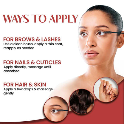 Nature Sure Castor Oil Arandi Tel for Brows, Lashes and Nails, Hexane Free, Virgin, Cold-Pressed, IP-Grade - 200ml