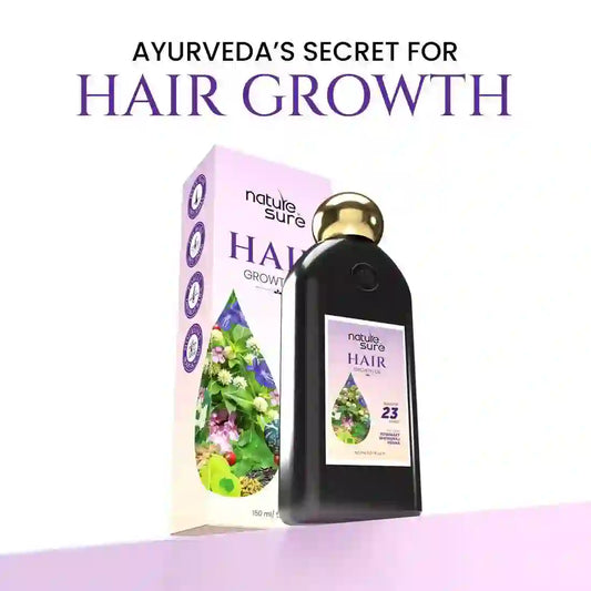 Nature Sure Hair Growth Oil with Rosemary, Bhringraj and Henna For Natural Hair Darkening
