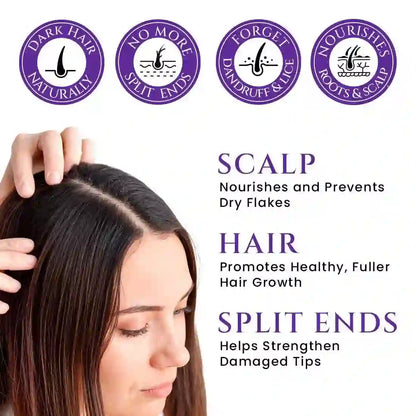 Nature Sure Hair Growth Oil with Rosemary, Bhringraj and Henna For Natural Hair Darkening