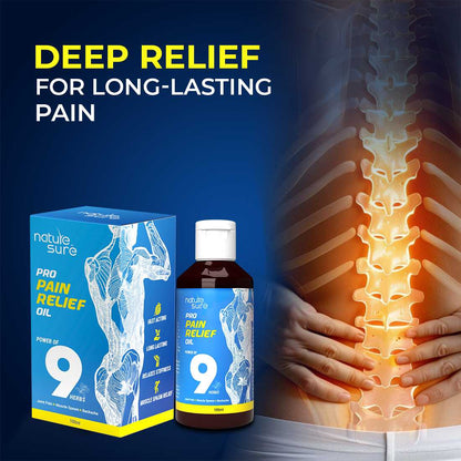 Nature Sure Pro Pain Relief Oil Ayurvedic Formula for Joint Pain, Muscle Spasm and Backache - 100ml