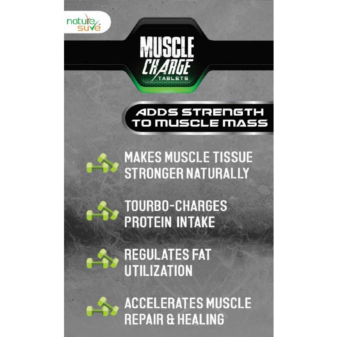 Nature Sure Muscle Charge Tablets For Muscle Strength and Protein Absorption